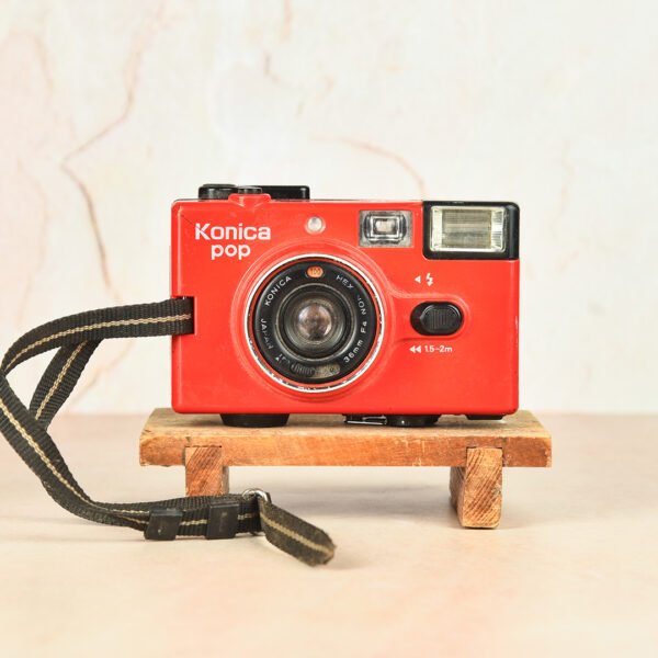 Konica Pop Red 35mm Vintage Camera - Vintage and Antique Cameras
